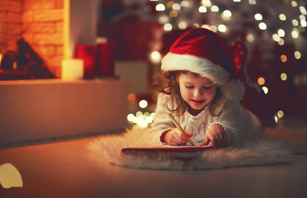 Girls Writing Letter to Santa